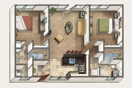 Floor Plan for Aina Nalu Premier Platinum Condo I209