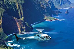 Helicopter tour over Molokai