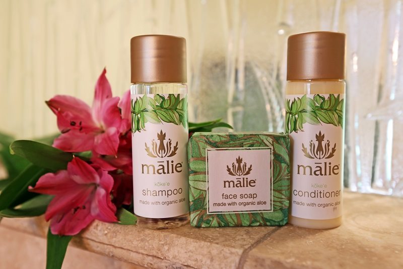 Luxury spa products provided by Coconut Condos for their Maui vacation rental guests