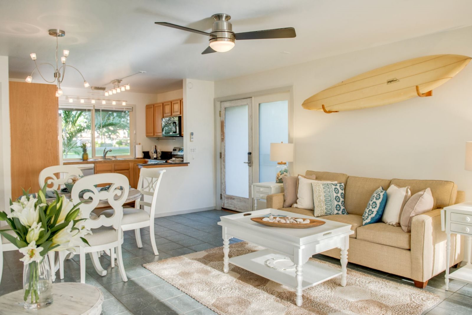 Professionally designed Maui vacation rental condo with beautiful furniture and decor