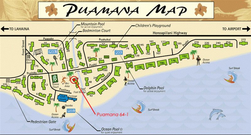 Puamana, Lahaina Community Map